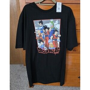 NWT Dragonball Super Tee Mens Black XXL Big Anime Japanese